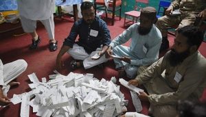 Counting of votes at Polling Station 